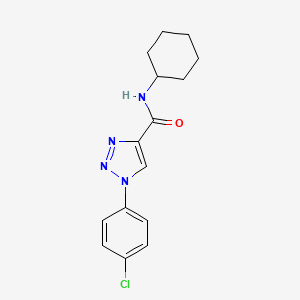 molecular formula C15H17ClN4O B11202491 1-(4-chlorophenyl)-N-cyclohexyl-1H-1,2,3-triazole-4-carboxamide 