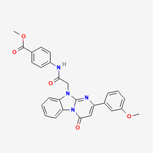 methyl 4-({[2-(3-methoxyphenyl)-4-oxopyrimido[1,2-a]benzimidazol-10(4H)-yl]acetyl}amino)benzoate