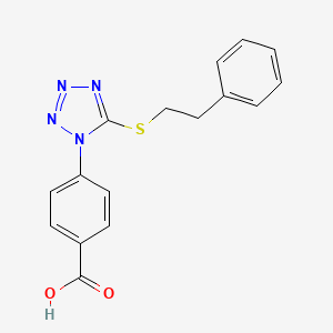 4-{5-[(2-phenylethyl)sulfanyl]-1H-tetrazol-1-yl}benzoic acid