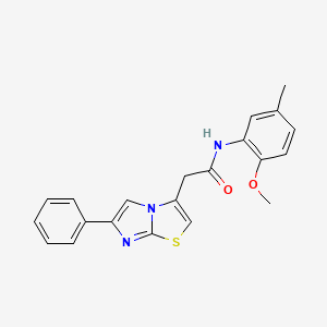 N-(2-methoxy-5-methylphenyl)-2-(6-phenylimidazo[2,1-b]thiazol-3-yl)acetamide