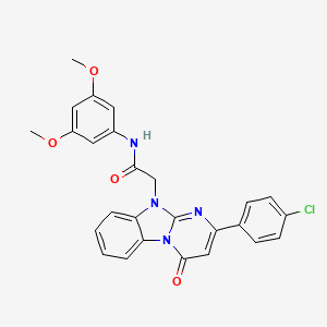 2-[2-(4-chlorophenyl)-4-oxopyrimido[1,2-a]benzimidazol-10(4H)-yl]-N-(3,5-dimethoxyphenyl)acetamide