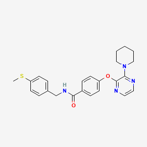 N-[4-(methylsulfanyl)benzyl]-4-{[3-(piperidin-1-yl)pyrazin-2-yl]oxy}benzamide