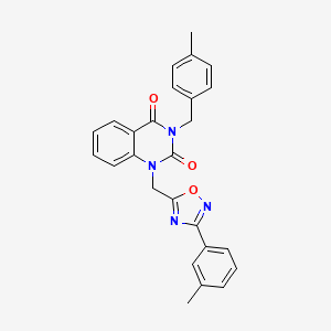 3-(4-methylbenzyl)-1-((3-(m-tolyl)-1,2,4-oxadiazol-5-yl)methyl)quinazoline-2,4(1H,3H)-dione