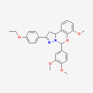 5-(3,4-Dimethoxyphenyl)-2-(4-ethoxyphenyl)-7-methoxy-1,10b-dihydropyrazolo[1,5-c][1,3]benzoxazine