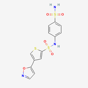 4-(1,2-oxazol-5-yl)-N-(4-sulfamoylphenyl)thiophene-2-sulfonamide