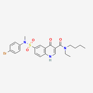 6-(N-(4-bromophenyl)-N-methylsulfamoyl)-N-butyl-N-ethyl-4-oxo-1,4-dihydroquinoline-3-carboxamide