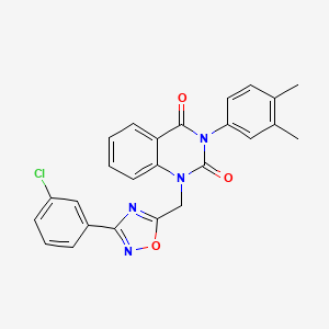 1-((3-(3-chlorophenyl)-1,2,4-oxadiazol-5-yl)methyl)-3-(3,4-dimethylphenyl)quinazoline-2,4(1H,3H)-dione