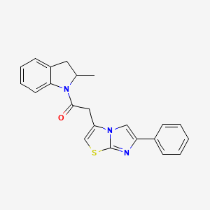 1-(2-Methylindolin-1-yl)-2-(6-phenylimidazo[2,1-b]thiazol-3-yl)ethanone