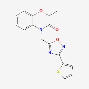 2-methyl-4-((3-(thiophen-2-yl)-1,2,4-oxadiazol-5-yl)methyl)-2H-benzo[b][1,4]oxazin-3(4H)-one