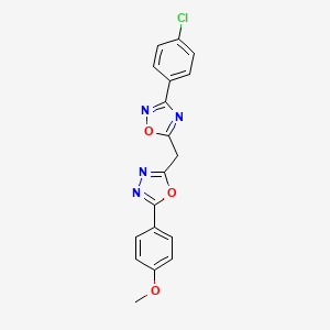 3-(4-Chlorophenyl)-5-{[5-(4-methoxyphenyl)-1,3,4-oxadiazol-2-yl]methyl}-1,2,4-oxadiazole