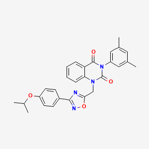 3-(3,5-dimethylphenyl)-1-((3-(4-isopropoxyphenyl)-1,2,4-oxadiazol-5-yl)methyl)quinazoline-2,4(1H,3H)-dione