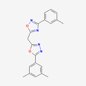 5-{[5-(3,5-Dimethylphenyl)-1,3,4-oxadiazol-2-yl]methyl}-3-(3-methylphenyl)-1,2,4-oxadiazole