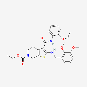 ethyl 2-[(2,3-dimethoxybenzyl)amino]-3-[(2-ethoxyphenyl)carbamoyl]-4,7-dihydrothieno[2,3-c]pyridine-6(5H)-carboxylate