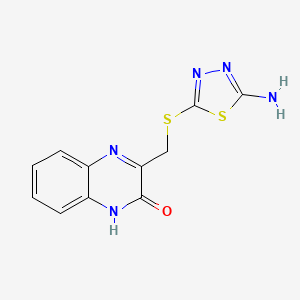 3-{[(5-amino-1,3,4-thiadiazol-2-yl)sulfanyl]methyl}quinoxalin-2(1H)-one