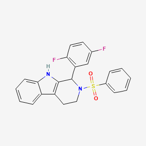 molecular formula C23H18F2N2O2S B11202687 1-(2,5-difluorophenyl)-2-(phenylsulfonyl)-2,3,4,9-tetrahydro-1H-pyrido[3,4-b]indole 