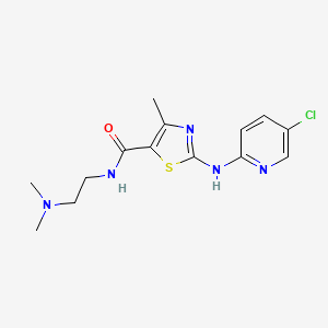 2-[(5-chloropyridin-2-yl)amino]-N-[2-(dimethylamino)ethyl]-4-methyl-1,3-thiazole-5-carboxamide