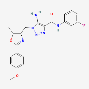 5-amino-N-(3-fluorophenyl)-1-{[2-(4-methoxyphenyl)-5-methyl-1,3-oxazol-4-yl]methyl}-1H-1,2,3-triazole-4-carboxamide