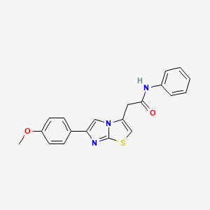 2-(6-(4-methoxyphenyl)imidazo[2,1-b]thiazol-3-yl)-N-phenylacetamide