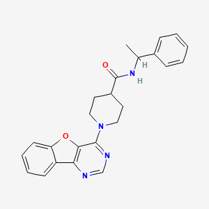 1-([1]benzofuro[3,2-d]pyrimidin-4-yl)-N-(1-phenylethyl)piperidine-4-carboxamide