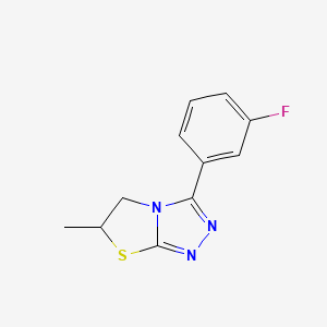 molecular formula C11H10FN3S B11202746 3-(3-Fluorophenyl)-6-methyl-5,6-dihydro[1,3]thiazolo[2,3-c][1,2,4]triazole 