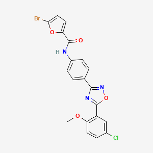 5-bromo-N-{4-[5-(5-chloro-2-methoxyphenyl)-1,2,4-oxadiazol-3-yl]phenyl}furan-2-carboxamide