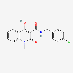 N-[(4-chlorophenyl)methyl]-4-hydroxy-1-methyl-2-oxo-1,2-dihydroquinoline-3-carboxamide