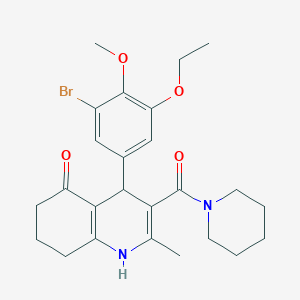 4-(3-bromo-5-ethoxy-4-methoxyphenyl)-2-methyl-3-(piperidin-1-ylcarbonyl)-4,6,7,8-tetrahydroquinolin-5(1H)-one