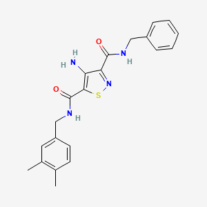 4-amino-N~3~-benzyl-N~5~-(3,4-dimethylbenzyl)-1,2-thiazole-3,5-dicarboxamide