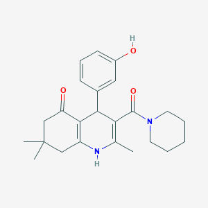 4-(3-hydroxyphenyl)-2,7,7-trimethyl-3-(piperidin-1-ylcarbonyl)-4,6,7,8-tetrahydroquinolin-5(1H)-one