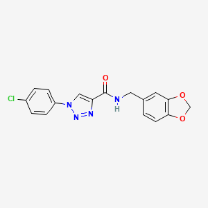 N-[(2H-1,3-Benzodioxol-5-YL)methyl]-1-(4-chlorophenyl)-1H-1,2,3-triazole-4-carboxamide