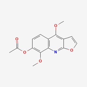 4,8-Dimethoxyfuro[2,3-b]quinolin-7-yl acetate