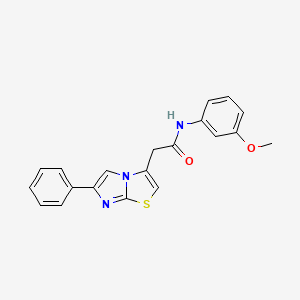 N-(3-methoxyphenyl)-2-(6-phenylimidazo[2,1-b]thiazol-3-yl)acetamide