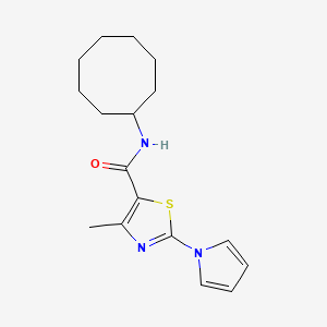 N-cyclooctyl-4-methyl-2-(1H-pyrrol-1-yl)-1,3-thiazole-5-carboxamide