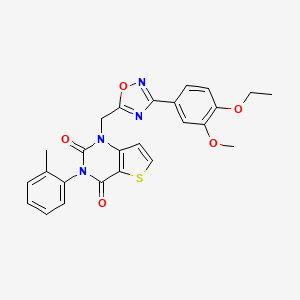 1-((3-(4-ethoxy-3-methoxyphenyl)-1,2,4-oxadiazol-5-yl)methyl)-3-(o-tolyl)thieno[3,2-d]pyrimidine-2,4(1H,3H)-dione