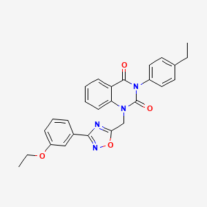 1-((3-(3-ethoxyphenyl)-1,2,4-oxadiazol-5-yl)methyl)-3-(4-ethylphenyl)quinazoline-2,4(1H,3H)-dione