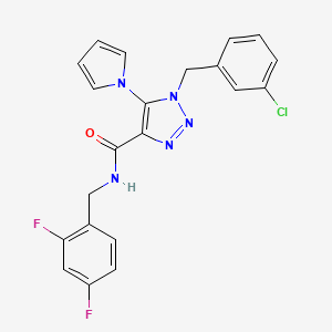 1-(3-chlorobenzyl)-N-(2,4-difluorobenzyl)-5-(1H-pyrrol-1-yl)-1H-1,2,3-triazole-4-carboxamide