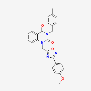 1-((3-(4-methoxyphenyl)-1,2,4-oxadiazol-5-yl)methyl)-3-(4-methylbenzyl)quinazoline-2,4(1H,3H)-dione