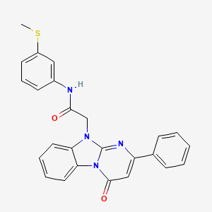 N-[3-(methylsulfanyl)phenyl]-2-(4-oxo-2-phenylpyrimido[1,2-a]benzimidazol-10(4H)-yl)acetamide