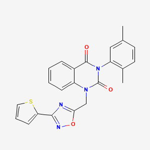 3-(2,5-dimethylphenyl)-1-((3-(thiophen-2-yl)-1,2,4-oxadiazol-5-yl)methyl)quinazoline-2,4(1H,3H)-dione