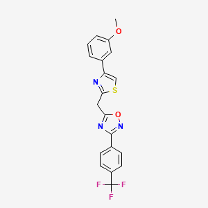 5-{[4-(3-Methoxyphenyl)-1,3-thiazol-2-yl]methyl}-3-[4-(trifluoromethyl)phenyl]-1,2,4-oxadiazole