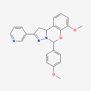 7-Methoxy-5-(4-methoxyphenyl)-2-(pyridin-3-yl)-1,10b-dihydropyrazolo[1,5-c][1,3]benzoxazine