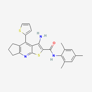 3-amino-N-mesityl-4-(2-thienyl)-6,7-dihydro-5H-cyclopenta[b]thieno[3,2-e]pyridine-2-carboxamide