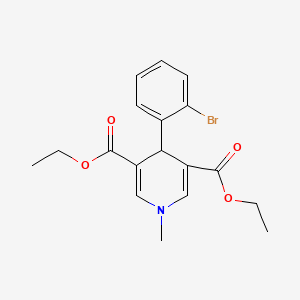 molecular formula C18H20BrNO4 B11203072 Diethyl 4-(2-bromophenyl)-1-methyl-1,4-dihydropyridine-3,5-dicarboxylate 