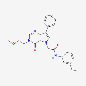 N-(3-ethylphenyl)-2-[3-(2-methoxyethyl)-4-oxo-7-phenyl-3,4-dihydro-5H-pyrrolo[3,2-d]pyrimidin-5-yl]acetamide