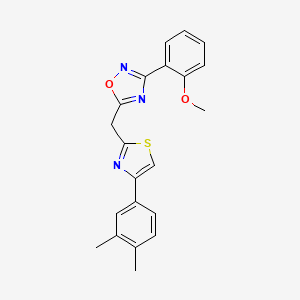 5-{[4-(3,4-Dimethylphenyl)-1,3-thiazol-2-yl]methyl}-3-(2-methoxyphenyl)-1,2,4-oxadiazole