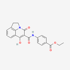 ethyl 4-{[(6-hydroxy-4-oxo-1,2-dihydro-4H-pyrrolo[3,2,1-ij]quinolin-5-yl)carbonyl]amino}benzoate