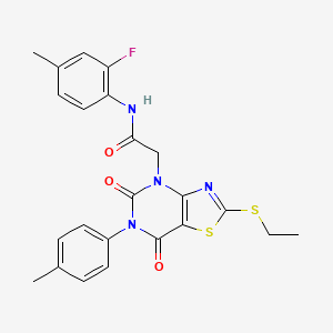 N-[4-({[5-(1,3-benzodioxol-5-yl)-1,3,4-oxadiazol-2-yl]methyl}thio)phenyl]-2-furamide