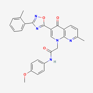 N-(4-methoxyphenyl)-2-{7-methyl-3-[3-(2-methylphenyl)-1,2,4-oxadiazol-5-yl]-4-oxo-1,8-naphthyridin-1(4H)-yl}acetamide