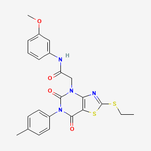 molecular formula C23H22N4O4S2 B11203140 N-(3-methylphenyl)-2-(4-methylphenyl)-3-oxo-3,5-dihydro-2H-pyrazolo[4,3-c]quinoline-8-carboxamide 