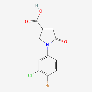 1-(4-Bromo-3-chlorophenyl)-5-oxopyrrolidine-3-carboxylic acid